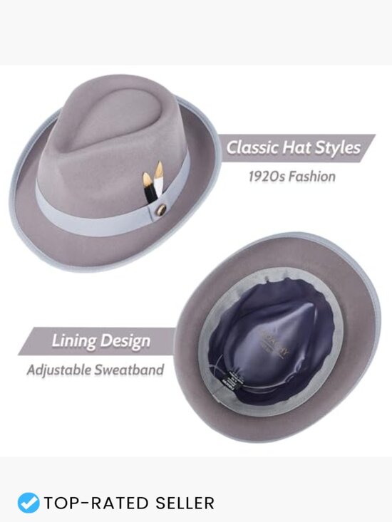 Unisex Short Brim Trilby Fedora Hat with Feather Panama Dress Hat Elegant main image 7